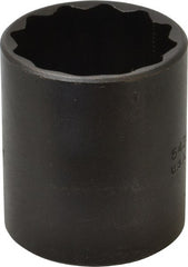 Proto - 1-3/16", 1/2" Drive, Standard Hand Socket - 12 Points, 1-3/4" OAL, Alloy Steel, Black Finish - Exact Tooling