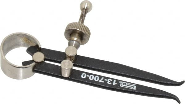 SPI - 3 Inch Leg, Spring Joint, Steel, Powder Coated, Inside Caliper - 3 Inch Max Measurement, with Quick Nut Adjustment - Exact Tooling