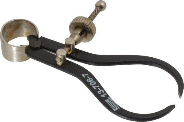 SPI - 3 Inch Leg, Spring Joint, Steel, Powder Coated, Outside Caliper - 3 Inch Max Measurement, with Quick Nut Adjustment - Exact Tooling