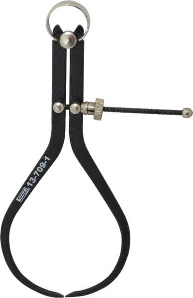 SPI - 8 Inch Leg, Spring Joint, Steel, Powder Coated, Outside Caliper - 8 Inch Max Measurement, with Quick Nut Adjustment - Exact Tooling