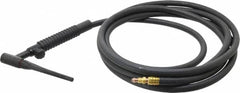 Value Collection - 12-1/2 Ft. Long, 150 Amp Rating, Air Cooled TIG Welding Torch - Hard Phenolic, Gas Valve - Exact Tooling