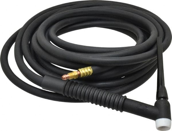 Value Collection - 25 Ft. Long, 150 Amp Rating, Air Cooled TIG Welding Torch - Silicon Rubber, Gas Valve - Exact Tooling