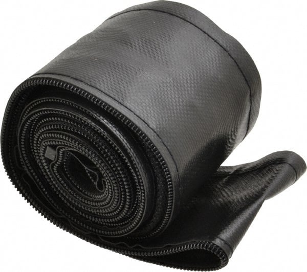 Value Collection - 10 Ft. Long x 3 Inch Wide, TIG Torch Black Heavy Duty Zippered Cable Cover - Exact Tooling