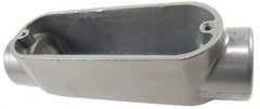 Thomas & Betts - C Body, 2" Trade, IMC, Rigid Aluminum Conduit Body - Oval, 10-3/16" OAL, 69-1/2 cc Capacity, Gray - Exact Tooling