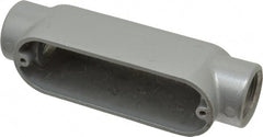 Thomas & Betts - C Body, 3/4" Trade, IMC, Rigid Aluminum Conduit Body - Oval, 5-1/8" OAL, 7.3 cc Capacity, Gray - Exact Tooling
