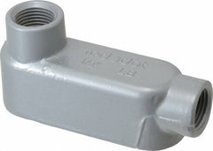 Thomas & Betts - LB Body, 1/2" Trade, IMC, Rigid Aluminum Conduit Body - Oval, 4-9/32" OAL, 4.3 cc Capacity, Gray - Exact Tooling
