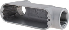 Thomas & Betts - LB Body, 1" Trade, IMC, Rigid Aluminum Conduit Body - Oval, 5-15/16" OAL, 11.8 cc Capacity, Gray - Exact Tooling