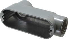 Thomas & Betts - LB Body, 1-1/2" Trade, IMC, Rigid Aluminum Conduit Body - Oval, 7-7/8" OAL, 32 cc Capacity, Gray - Exact Tooling