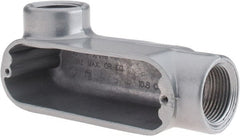 Thomas & Betts - LL Body, 1" Trade, IMC, Rigid Aluminum Conduit Body - Oval, 4-7/8" OAL, 11.8 cc Capacity, Gray - Exact Tooling