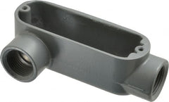 Thomas & Betts - LR Body, 3/4" Trade, IMC, Rigid Aluminum Conduit Body - Oval, 4-1/8" OAL, 7.3 cc Capacity, Gray - Exact Tooling