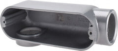 Thomas & Betts - LR Body, 2" Trade, IMC, Rigid Aluminum Conduit Body - Oval, 8-9/16" OAL, 69-1/2 cc Capacity, Gray - Exact Tooling
