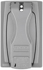 Thomas & Betts - Electrical Outlet Box Zinc Weatherproof Cover - Includes (2) Adapter Plates & Single Receptacle up to 1-9/16" - Exact Tooling