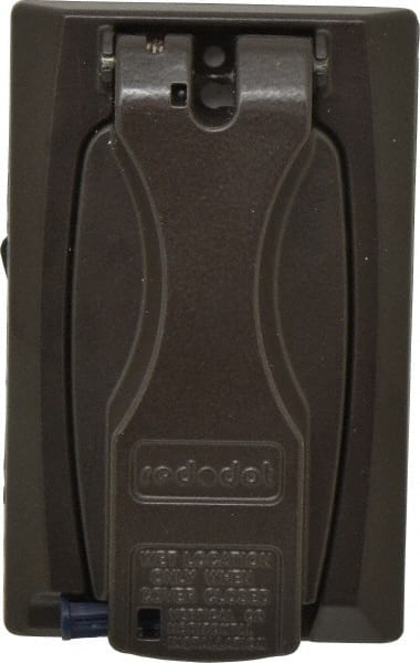 Thomas & Betts - Electrical Outlet Box Zinc Weatherproof Cover - Includes (2) Adapter Plates & Single Receptacle up to 1-9/16" - Exact Tooling