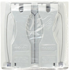 Thomas & Betts - Electrical Outlet Box Zinc Weatherproof Cover - Includes (2) Adapter Plates & Single Receptacle up to 1-9/16" - Exact Tooling