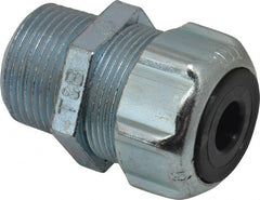 Thomas & Betts - 1/8 to 3/8" Cable Capacity, Liquidtight, Straight Strain Relief Cord Grip - 3/4 NPT Thread, 1-25/32" Long, Steel - Exact Tooling