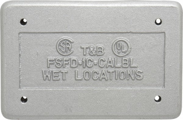 Thomas & Betts - Electrical Outlet Box Aluminum Device Cover - Includes Gasket - Exact Tooling