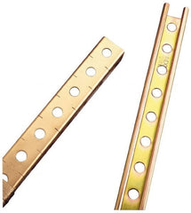 Thomas & Betts - 8 Ft. Long x 1-1/2 Inch Deep x 1-1/2 Inch Wide, Steel Raceway - No Cover, 1 Channel, Gold, Galvanized - Exact Tooling