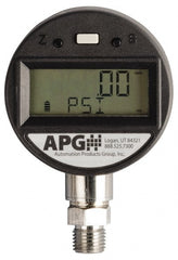 Made in USA - 2-1/2" Dial, 1/4 Thread, 0-500 Scale Range, Pressure Gauge - Exact Tooling