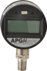 Made in USA - 2-1/2" Dial, 1/4 Thread, 0-5,000 Scale Range, Pressure Gauge - Exact Tooling