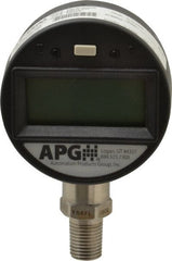 Made in USA - 2-1/2" Dial, 1/4 Thread, 0-60 Scale Range, Pressure Gauge - Lower Connection Mount, Accurate to 0.25% of Scale - Exact Tooling