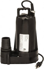 Value Collection - 1/2 hp, 120 Amp Rating, 120 Volts, Full-On Operation, Submersible Pump - Plastic Housing - Exact Tooling