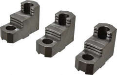 Buck Chuck Company - 10" Max Chuck Diam Compatibility, Steel Tongue & Groove Hard Lathe Top Jaws - 2" High - Exact Tooling