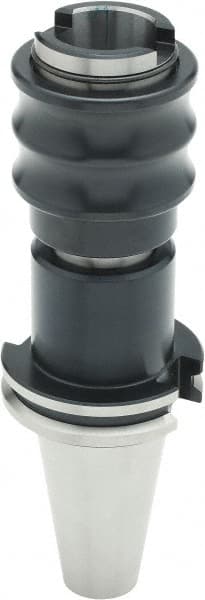 Parlec - CAT40 Taper Shank Tension & Compression Tapping Chuck - 5/16 to 7/8" Tap Capacity, 5.06" Projection, Size 2 Adapter, Quick Change, Through Coolant - Exact Tooling