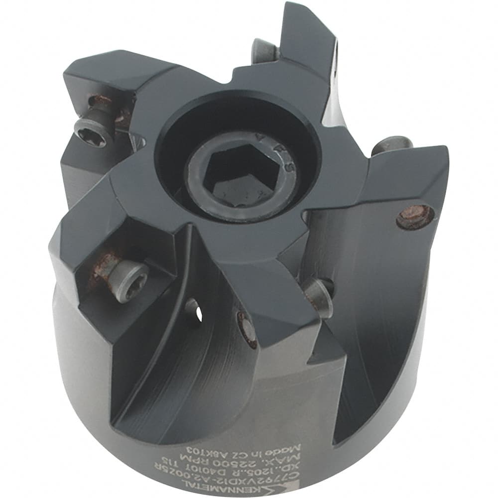 Kennametal - 2" Cut Diam, 3/4" Arbor Hole Diam, Indexable Square-Shoulder Face Mill - Exact Tooling