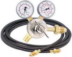 Miller-Smith - 580 CGA Inlet Connection, Female Fitting, Argon Welding Regulator - 5/8-18 RH Internal Thread, Right Hand Rotation - Exact Tooling