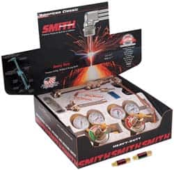 Miller-Smith - 8 Inch Cutting Capacity, 40,125 BTU and HR Max Heating Capacity, 1/2 Inch Welding Capacity, Oxygen and Acetylene Torch Kit - American Classic Cutting, Welding and Heating Outfit - Exact Tooling