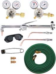 Miller-Smith - 6 Inch Cutting Capacity, 40,125 BTU and HR Max Heating Capacity, 3/8 Inch Welding Capacity, Oxygen and Acetylene Torch Kit - Toughcut Cutting, Welding and Heating Outfit - Exact Tooling