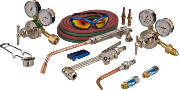 Miller-Smith - 6 Inch Cutting Capacity, 40,125 BTU and HR Max Heating Capacity, 1/8 Inch Welding Capacity, Oxygen and Acetylene Torch Kit - American Classic Cutting, Welding and Heating Outfit - Exact Tooling