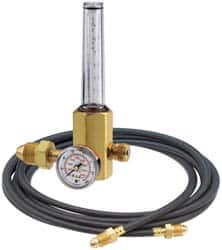 Miller-Smith - 0 to 50 SCFM Flow Range, 580 CGA Inlet Connection, 3,000 Max psi, Argon/CO2/Helium & Argon/C02 Mix Welding Regulator - 5/8-18 RH Internal Thread, Right Hand Rotation - Exact Tooling