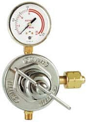 Miller-Smith - C Size & CGA 25 7/8-14 LH Inlet Connections, B CGA 25 & 9/16-18 LH Fitting, 50 Max psi, LP Gas Welding Regulator - B CGA 25 9/16-18 LH Thread, 100 psig/7 Bar Max psi Inlet, Left Hand Rotation - Exact Tooling