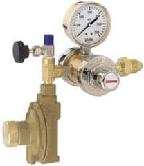 Miller-Smith - 580 CGA Inlet Connection, 3,000 Max psi, Nitrogen Welding Regulator - 3/8" FNPT Thread - Exact Tooling