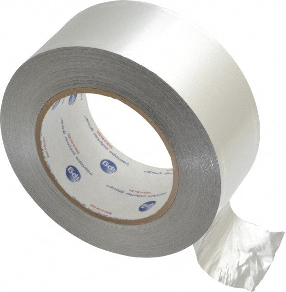 Intertape - 2" x 60 Yds Silver Foil Tape - 5 mil, Acrylic Adhesive, Aluminum Foil Backing, 28 Lb/ln Tensile Strength, -29.2°F to 325°F, Series ALF300 - Exact Tooling