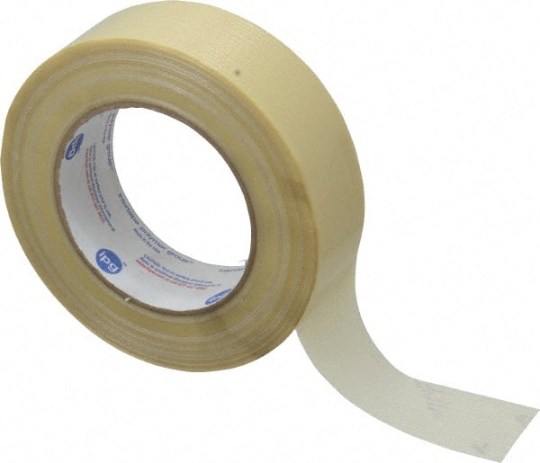 Intertape - 1-1/2" x 60 Yd Natural (Color) Rubber Adhesive Packaging Tape - Polyester Film Backing, 5.6 mil Thick, 175 Lb Tensile Strength, Series RG15 - Exact Tooling