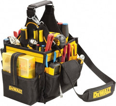 DeWALT - 23 Pocket Black & Yellow Polyester Tool Bag - 10-1/2" Wide x 8-1/2" Deep x 10" High - Exact Tooling