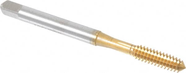 Accupro - #10-24 UNC H5 Thread Limit Plug Thread Forming Tap - Powdered Metal High Speed Steel, TiN Finish, 2-3/8" OAL - Exact Tooling