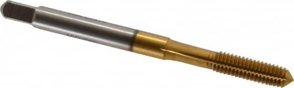 Accupro - M5x0.80 Metric Coarse D7 Thread Limit Plug Thread Forming Tap - Powdered Metal High Speed Steel, TiN Finish, 2-3/8" OAL - Exact Tooling