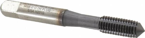 Accupro - M8x1.25 Metric Coarse D9 Thread Limit Plug Thread Forming Tap - Powdered Metal High Speed Steel, TiCN Finish, 2-23/32" OAL - Exact Tooling