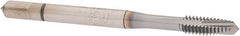 Accupro - #8-32 UNC, 3 Flute, TiCN Finish, Powdered Metal Spiral Point Tap - Plug Chamfer, Right Hand Thread, 2-1/8" OAL, 2B Class of Fit - Exact Tooling