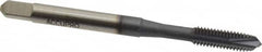 Accupro - #10-32 UNF, 3 Flute, TiCN Finish, Powdered Metal Spiral Point Tap - Plug Chamfer, Right Hand Thread, 2-3/8" OAL, 2B Class of Fit - Exact Tooling