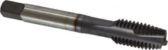 Accupro - 1/2-13 UNC, 4 Flute, TiCN Finish, Powdered Metal Spiral Point Tap - Plug Chamfer, Right Hand Thread, 3-3/8" OAL, 3B Class of Fit - Exact Tooling