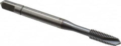 Accupro - M5x0.80 Metric Coarse, 3 Flute, TiCN Finish, Powdered Metal Spiral Point Tap - Plug Chamfer, Right Hand Thread, 2-3/8" OAL, 6H Class of Fit - Exact Tooling
