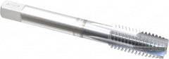 Accupro - M12x1.75 Metric Coarse, 3 Flute, TiCN Finish, Powdered Metal Spiral Point Tap - Plug Chamfer, Right Hand Thread, 3-3/8" OAL, 6H Class of Fit - Exact Tooling