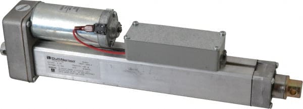 Duff-Norton - 8" Stroke Len, 25% Duty Cycle, 12 Volt, Linear Electromechanical Actuator with Limit Switch - DC Input, 0.5" per Second, 100 Lb Capacity - Exact Tooling