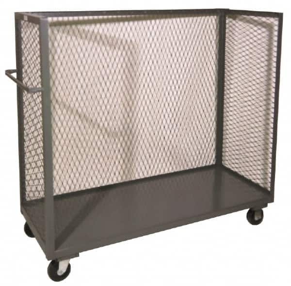 Durham - 2,000 Lb Capacity, 3-Sided Steel Truck - 48-1/2" Wide x 56-7/16" High - Exact Tooling