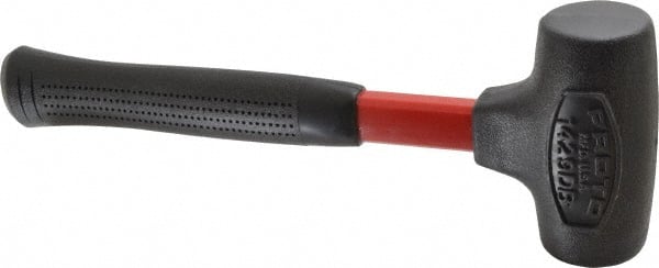 Proto - 16 oz Head 1-5/8" Face Diam Urethane Dead Blow Hammer - 12" OAL, Fiberglass Handle - Exact Tooling