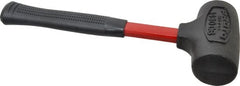 Proto - 32 oz Head 2" Face Diam Urethane Dead Blow Hammer - 12-3/4" OAL, Fiberglass Handle - Exact Tooling